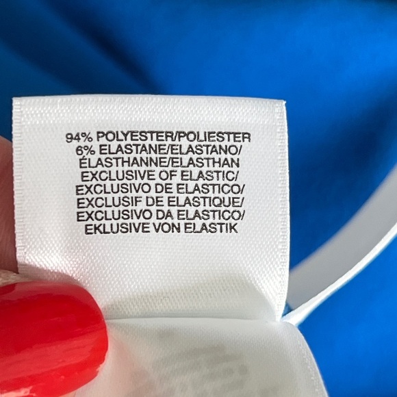 Nine West sz 14 Blue A-Line Midi Dress Preppy Professional boat Nautical coastal - Picture 5 of 11